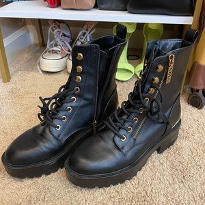 Black Guess Combat Boots